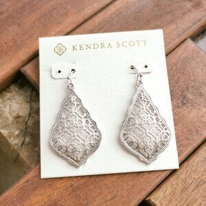 Kendra Scott Addie Earrings. Silver Filigree Mix